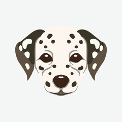 cute dog head vector illustration