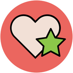 An eye catchy flat icon of heart