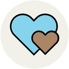 An eye catchy flat icon of heart