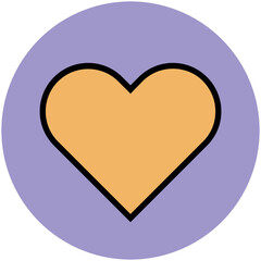 An eye catchy flat icon of heart