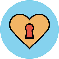 An eye catchy flat icon of heart
