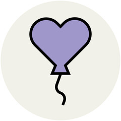 Decorative accessory, flat icon of balloons 