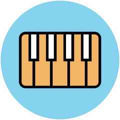 Premium flat rounded icon of music 