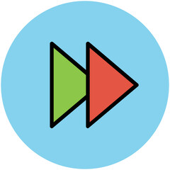 Premium flat rounded icon of music 