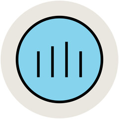 Premium flat rounded icon of music 