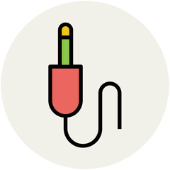 Premium flat rounded icon of music 