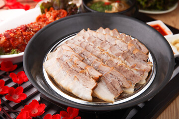 Korean food, bossam 보쌈, 한국, 한국 보쌈