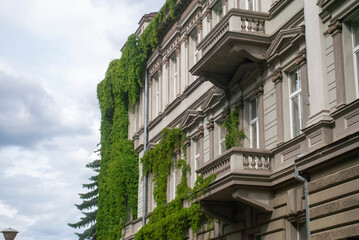 Naklejka premium facade of a house in the centre of Vilnius
