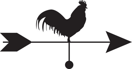 Weather vane rooster. Vector EPS10