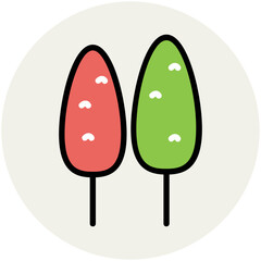 Nature Colored Vector Icons