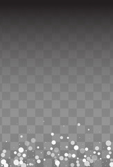 Gray Snowflake Vector Transparent Background.