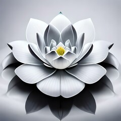 white water lily on white background