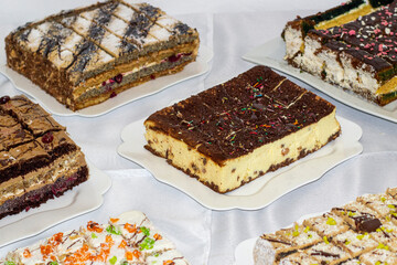 Lviv pies. Traditional pies for weddings or holidays in Ukraine. Sweet holiday cakes. homemade...