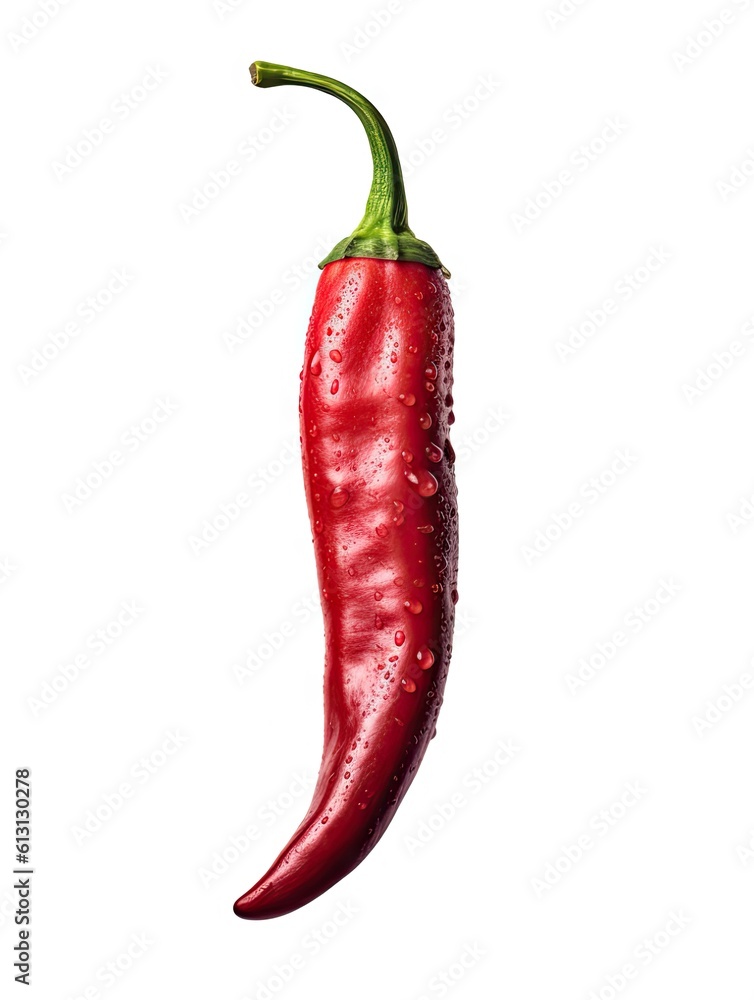 Aufkleber pepper bitter isolated on a white backgroundcreated with generative ai technology.