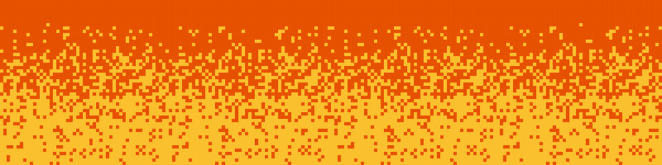Pixel pattern soil. Vector seamless background. Abstrac glitch texture design. Retro geometric illustration. Game wallpaper. Simple repeat. Gradient from black to white. Falling Pixels