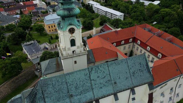Beautiful Nitra Castle with old architecture in Nitra, Slovakia, landmark, 4k
