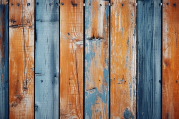 Obraz premium background of wood texture with wooden planks in fence. generative ai