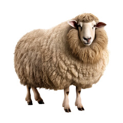 Fototapeta premium Standing sheep isolated