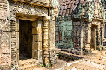 Fototapeta na wymiar Ruins of ancient Preah Khan temple in Angkor, Cambodia