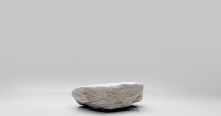 Rock mockup white background