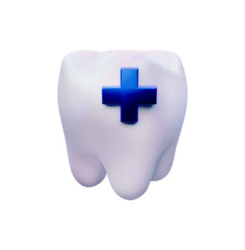 Tooth 3d rendering illustration