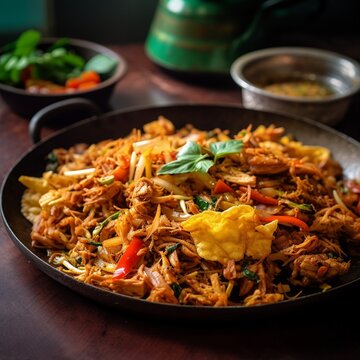 Sri Lankan Kottu Roti: Dynamic and Colorful Flatbread Stir-Fry with Vegetables, Meat, and Spices