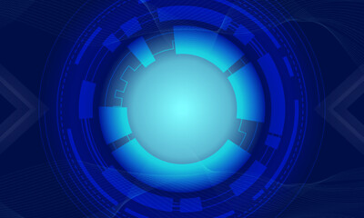 Vector Abstract high technology on dark blue background.