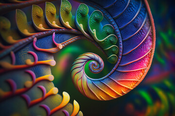 Generative Ai of colorful swirls 