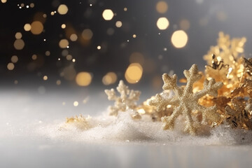 Fototapeta na wymiar Generative Ai of beautiful Christmas background with glitter. 