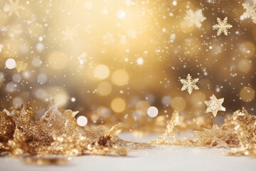 Fototapeta na wymiar Generative Ai of beautiful Christmas background with glitter. 