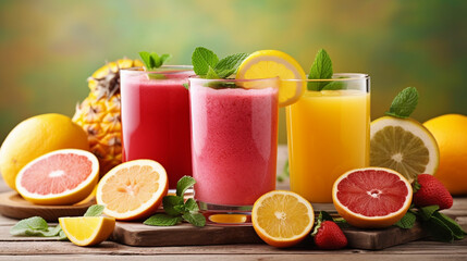 Fototapeta premium Revitalizing and nutritious beverage Generative AI