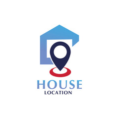 House Location Logo Vector Design Template
