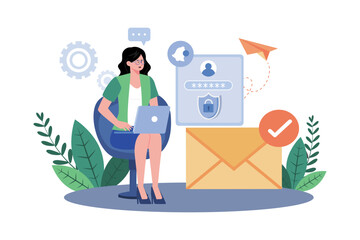 Users sign up for email service for online communication.