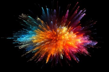 Fototapeta premium Dynamic Energy Burst with Vibrant Color and Explosive Motion Created with Generative AI