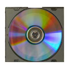 CD disc in case in PNG isolated on transparent background