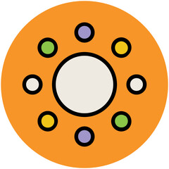 Fototapeta premium An eye catchy flat icon of partly cloudy 