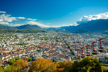 Grenoble, France. View over the city	