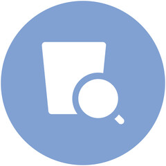 Flat rounded icon of search folder 