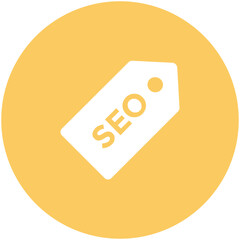 Download flat rounded icon of SEO tag 