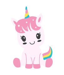 Fototapeta premium Baby Unicorn Vector, Elements and Symbol 