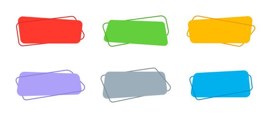 Colorful Set of Trendy Abstract Label Banners