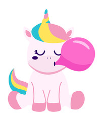 Baby Unicorn Vector, Elements and Symbol

