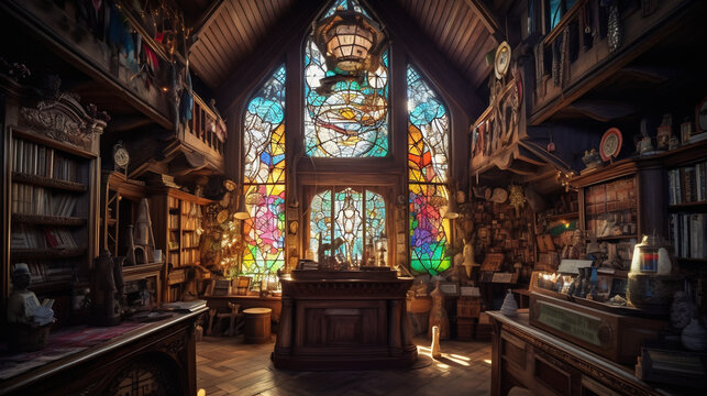 Enigmatic Enchantments: Delve into the World of the Wizard's Hidden Workshop generative AI