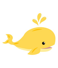 Baby Whale Vector, Elements and Symbol

