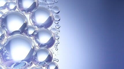 blue bubbles water drops background 
