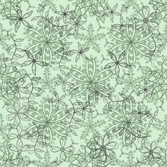 seamless raster pano wallpaper with vintage elements