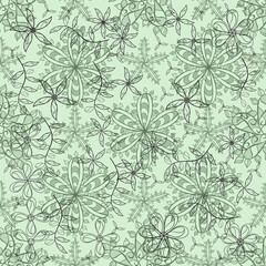 seamless raster pano wallpaper with vintage elements