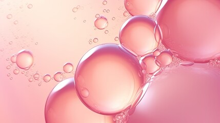 pink bubbles water drops background  - obrazy, fototapety, plakaty