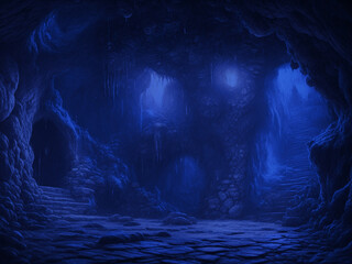 Rock cave entrance inside