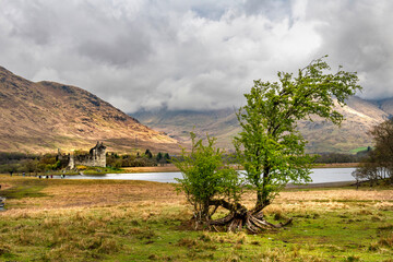 Panoramic view of Kilchurn Castle, Highlands, Scotland